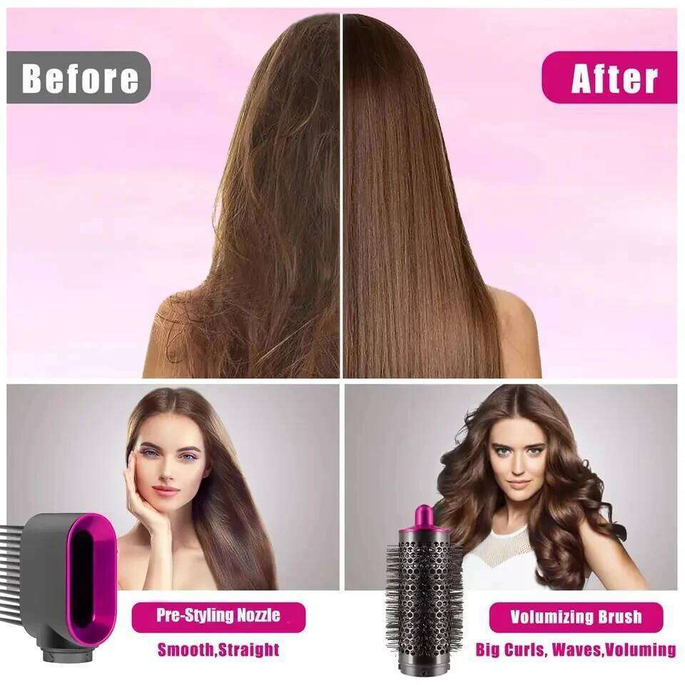 Hot Air 5 In 1 Hair Set, Straightener Curler Styler Comb, Travel-Friendly Ionic Blow Dryer Brush High Quality