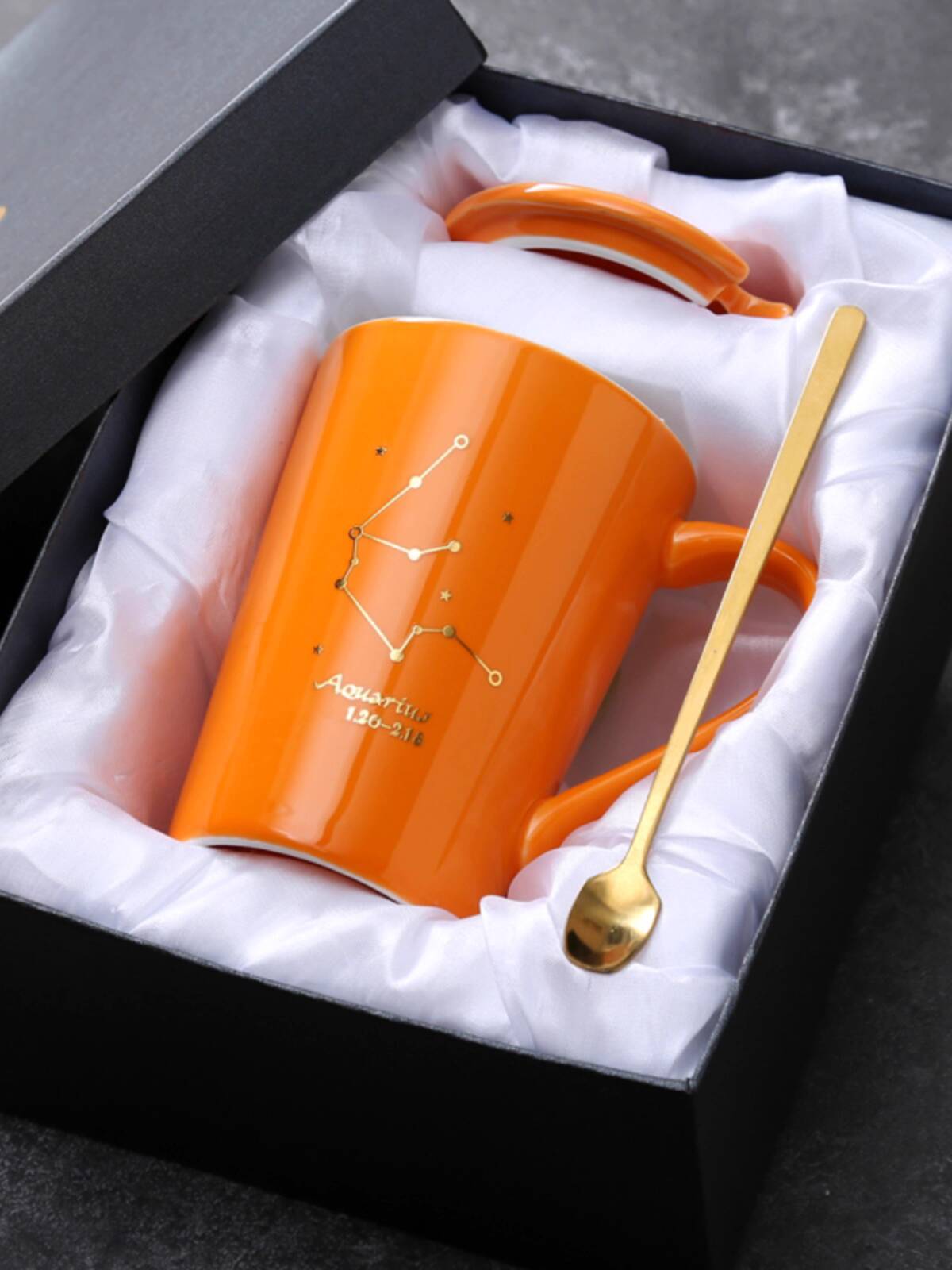 Nordic Zodiac Ceramic Coffee Tea Couple Men and Women with Lid Household Mug Personalized Drinking Cup ddmythur