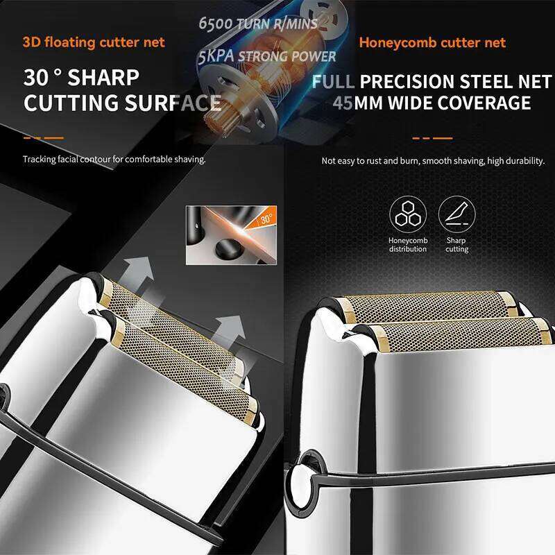 Metal Housing Barber Shop Hair Shaver For Men Beard Bald Head Shaving hine Rechargeable Electric Razor