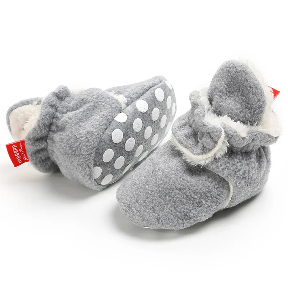 Meckior Winter Baby Boy Girl Socks Shoes Baby Booties Easy Wear Tight Infant born Walking Fluff Warm Moccasins Zapatos Bebe 250826