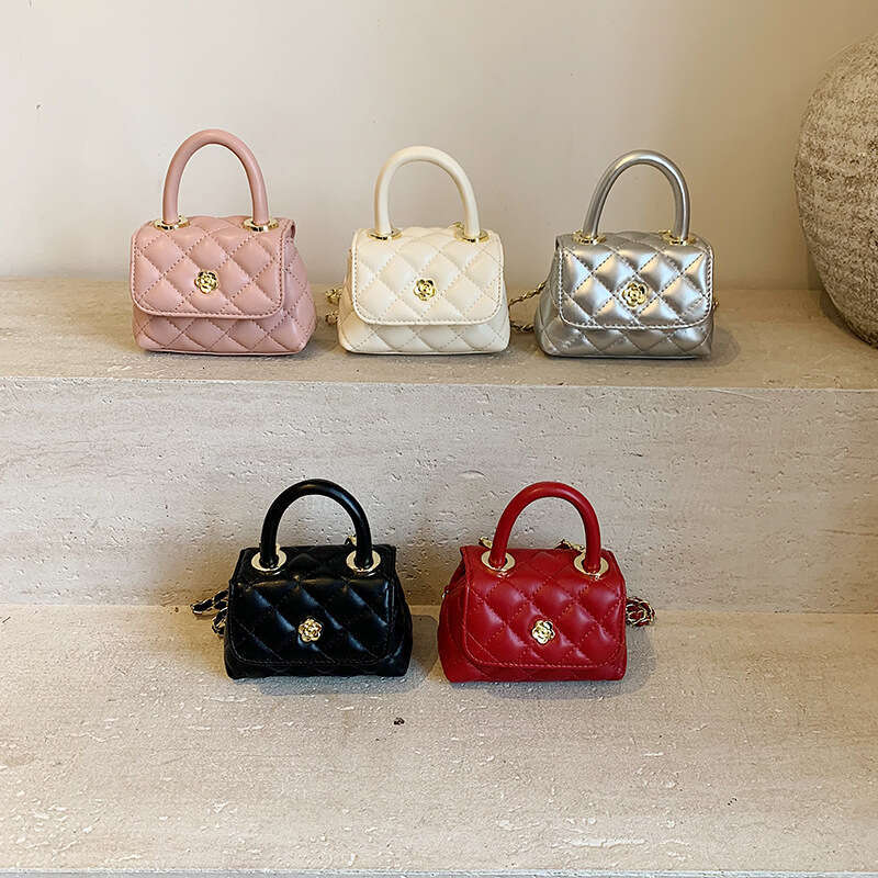 Handbag Korean Style Small Chanel Camellia Fashion Chain Quilted Mini Coin Purse Versatile Casual Crossbody Bag for Women