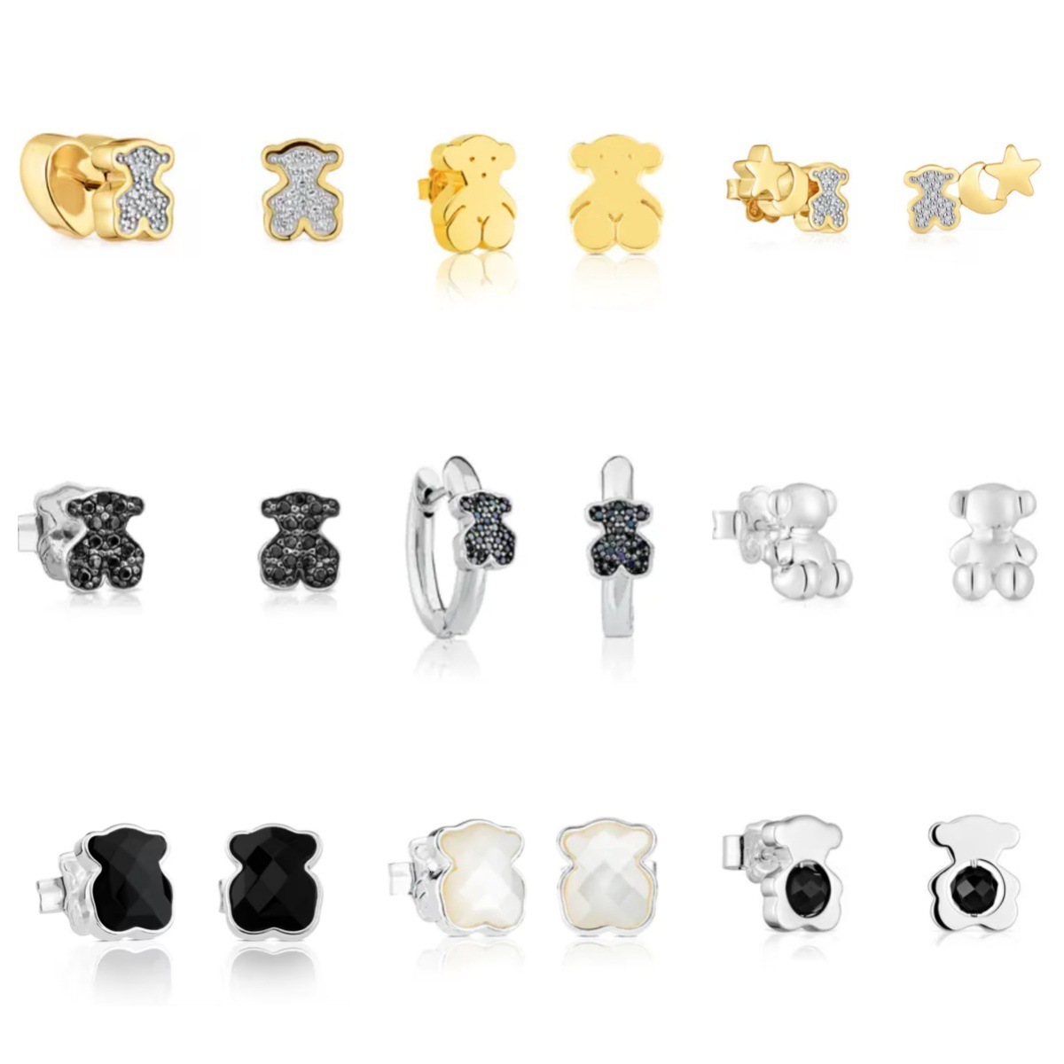 Designer earrings Designer Tousjewelry New Peach Bear Pattern Exquisite Niche Versatile Womens Earrings