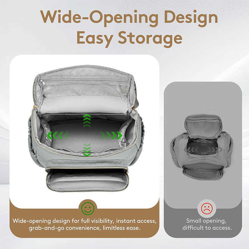 Diaper Bag Backpack Womens Leather Backpack Travel Backpack Baby Backpack with Mop and Wet Clothes Capacity X250220