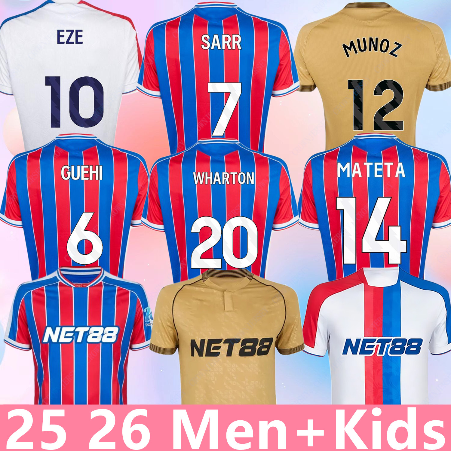 2025 2026 OLISE Crystal Soccer Jerseys 25 26 ZAHA EZE J.AYEW home Top Football shirt Kit BENTEKE SCHLUPP MATETA EDOUARD GALLAGHER jersey uniforms LERMA DOUCOURE