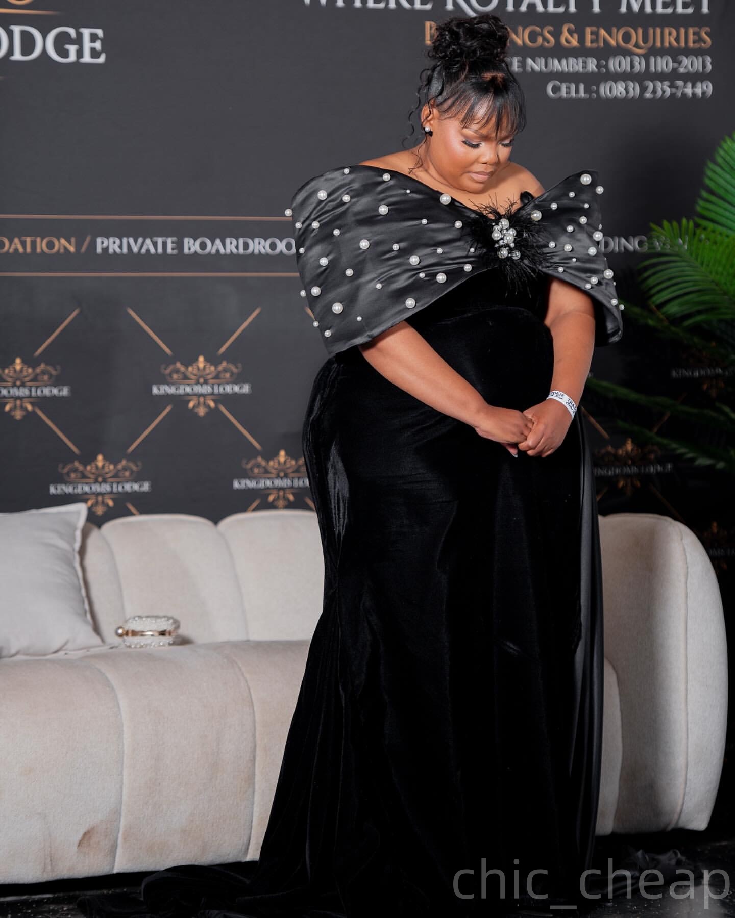 Mermaid Black Plus Size Prom Dresses 2025 Pearls Velvet Sweetheart Evening Formal Party Second Birthday Engagement Gowns Dress For Special Occasions