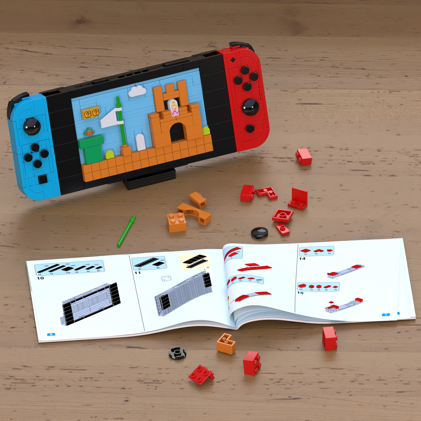 Game console building block toy set detachable MOC classic Chinese domestic assembly building block model gift toy