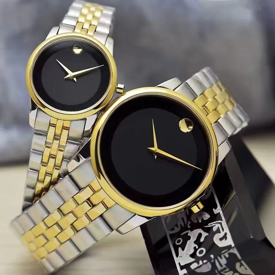 New Mens and womens designer watches made of stainless steel material 40mm28mm quartz movement womens simple watches mens luxury watches Christmas gif