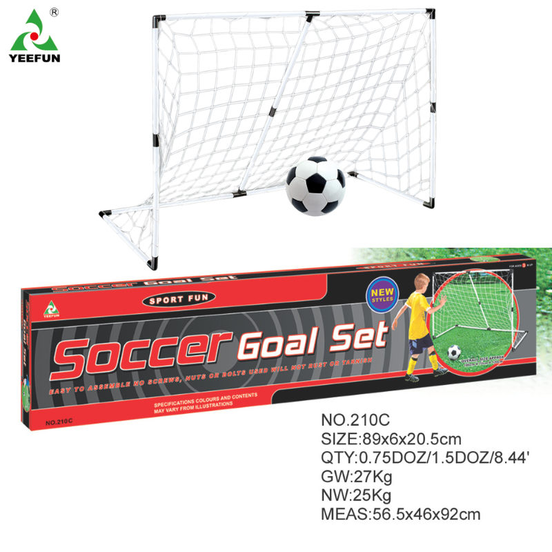 Children Football Goal Set for Backyard Garden Beach, Foldable Soccer Net with 1 Balls, PP Frame Outdoor Sports Games Toys Gift for Boys