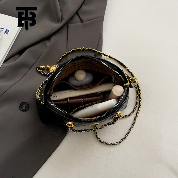 TB BHULAMTE Classic Luxury Women's Diamond Grid Chain Shoulder Bag Designer Fashion Style Shell Bag Free Shipping Solid Color Zipper Handbag