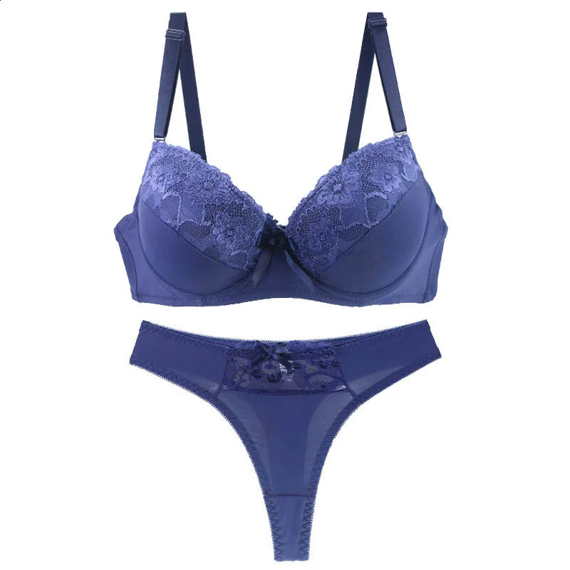 DaiNaFang Sexy Push Up Bra Sets Padded Lace Middle Mold Cup Underwear For Women BCDE Plus Size Lingerie Female250826ww