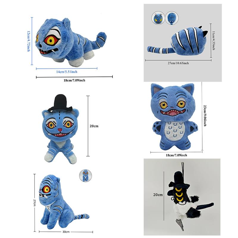 TreasuringU New Kpop Demon Plush Toys Game Hunters Tiger Stuffed Toy Doll Blue Tiger Animals Plushie Birthday Gifts Ornaments