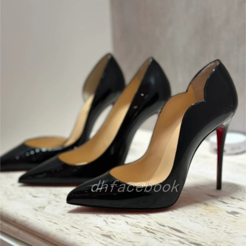 designer Heels high heels Women sandals slingback heels classic heel Pointed Toes Sandals black red Patent Leather sexy Pumps Dress shoes Wedding Party Shoes 35-43