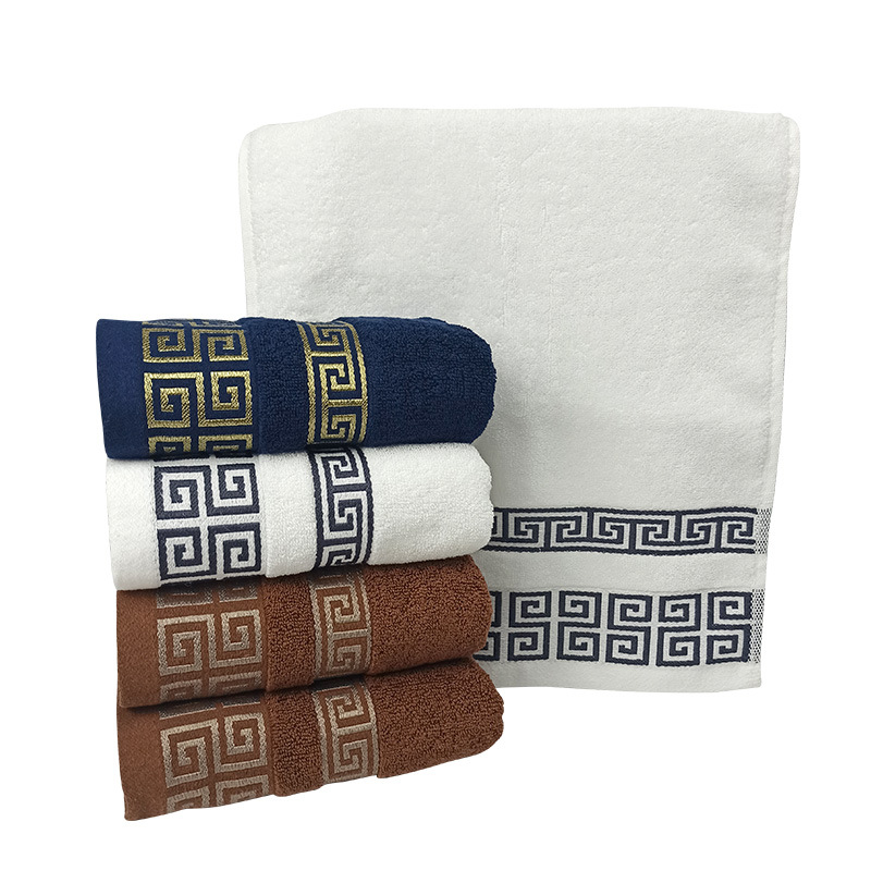 Personalize your soft experience Pure cotton bath towel set with checkered jacquard cut-out face towels - custom pure wool bathroom essentials