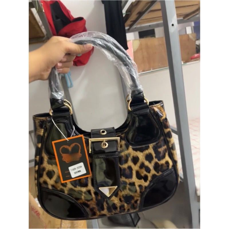 2025 autumn new retro leopard print niche style handbag crossbody bag Y2K Korean fashion underarm bag designer shoulder bag women's shoulder bag