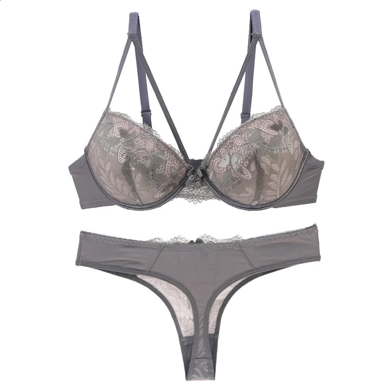 2024 Push Up Bras Set Lace Embroidery Underwear For Women 32/70 34/75 36/80 38/85 40/90 42/95 44/100 BCDE Cup Lingerie250827