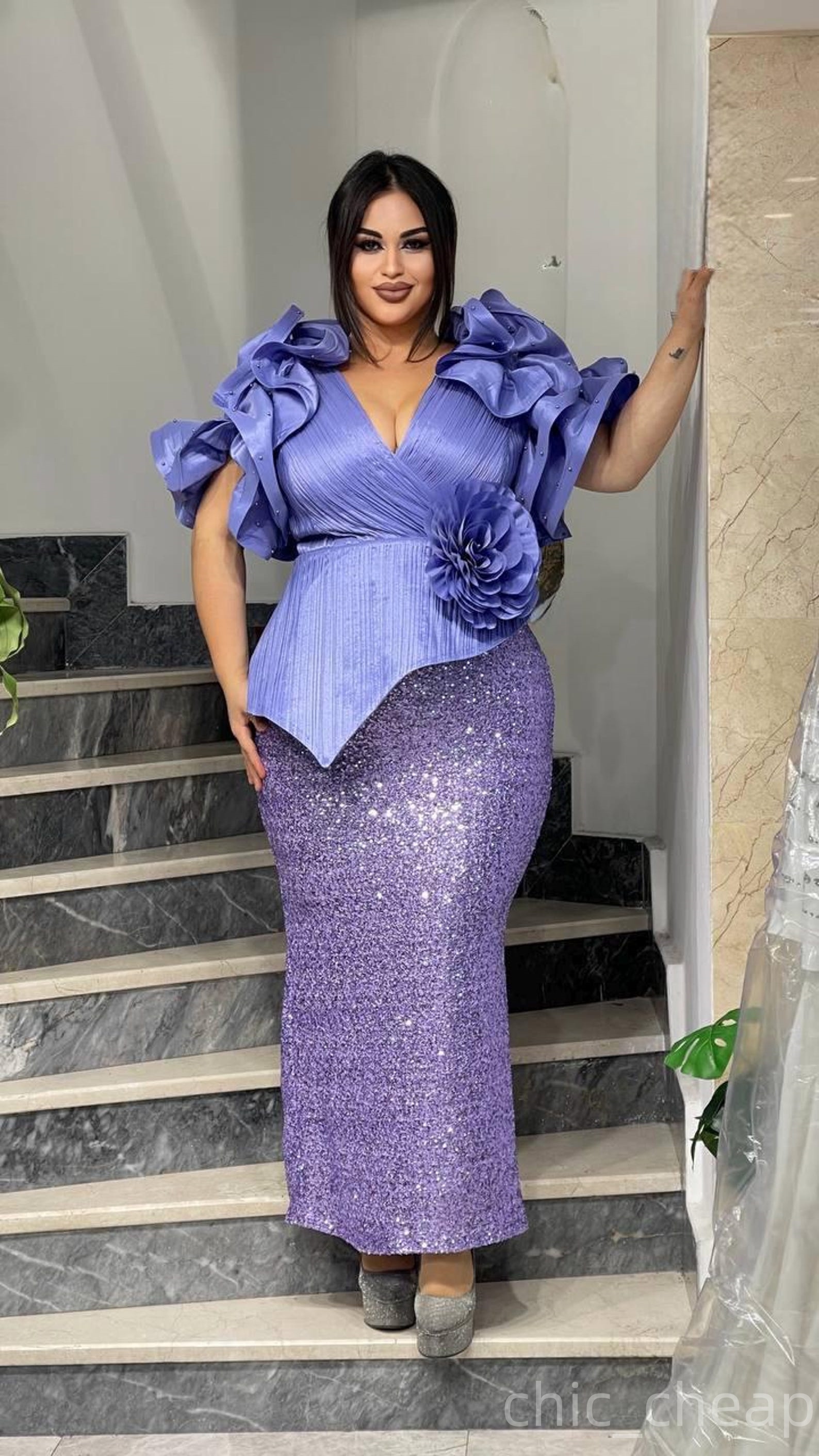 2025 Plus Size Mermaid Mother Of Bride Dresses Beaded Flower Sequined Prom Evening Party Mamas Dress Vintage 50s Birthday Wedding Guest Groom Mothers 