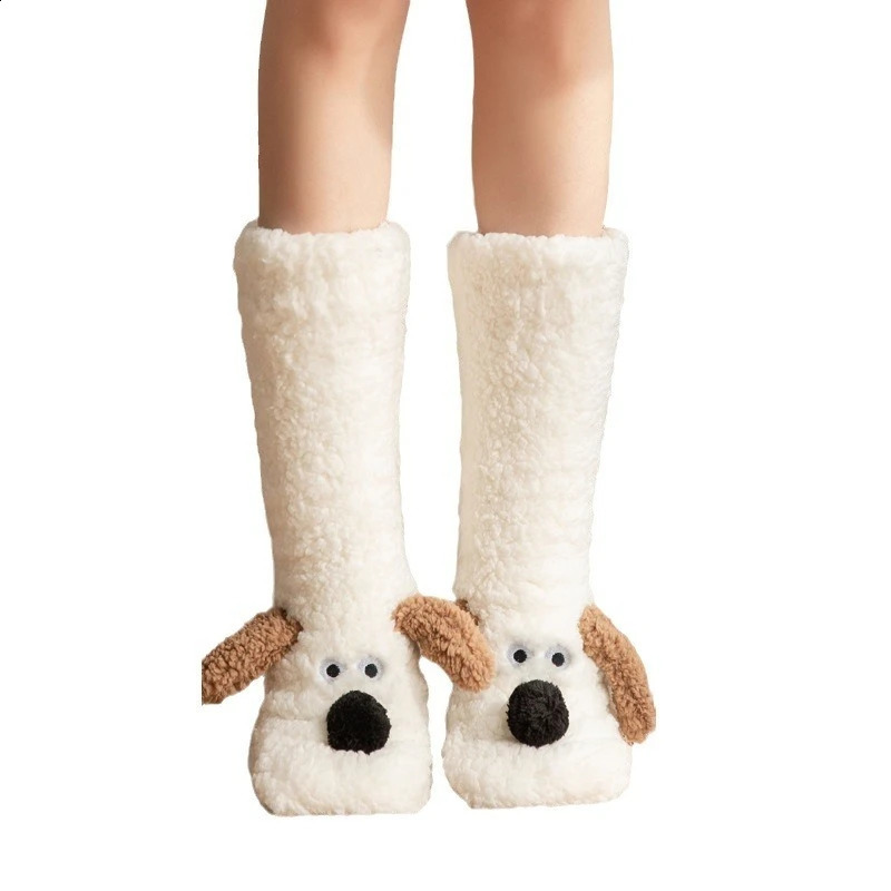 Dog Snow Socks Floor Socks Cartoon Adult Sleep Socks WinterSocks Leg Covers Carpet Slippers Socks Couple Socks Christmas Gif250827