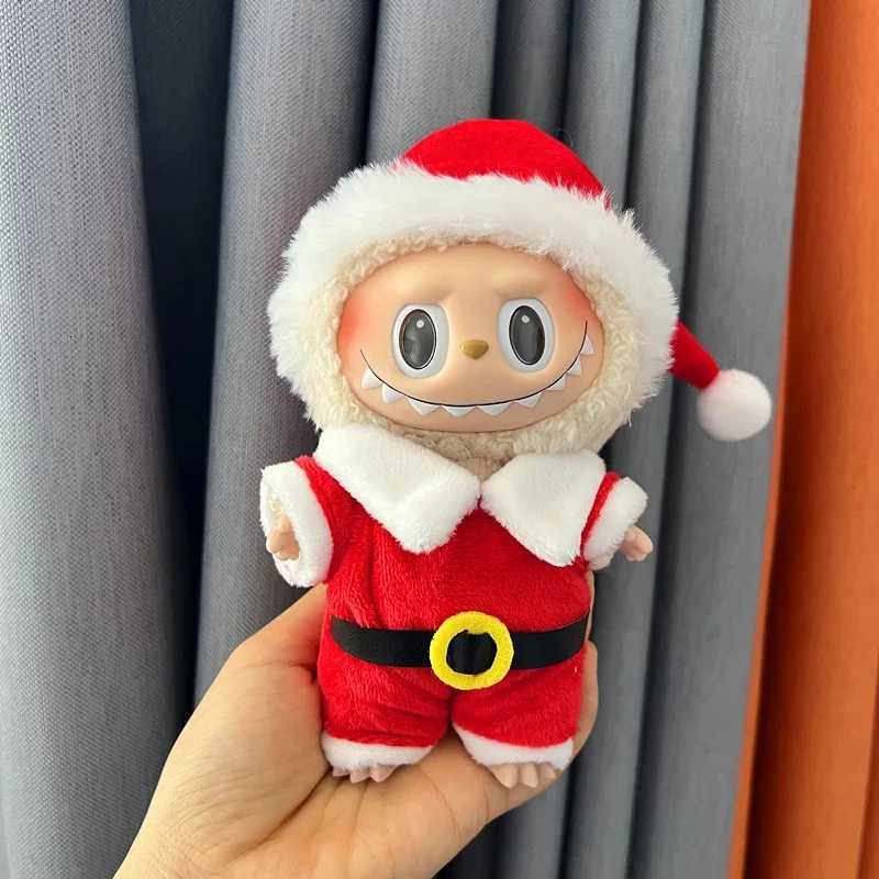 17cm LABUBU Christmas Santa Outfit Gen13 Doll Clothes Set for Vinyl Figures Festive Santa Costume with Accessories X250826