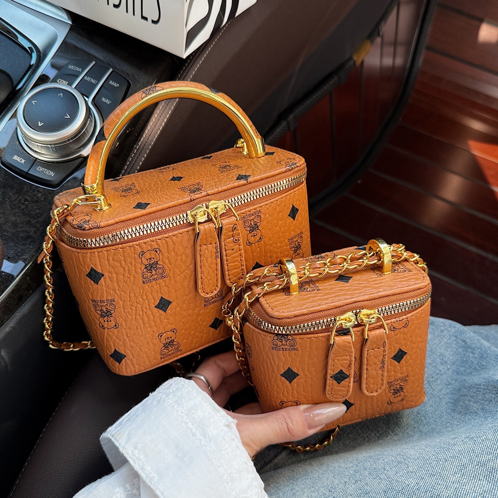 High End Designer Bag Trendy Fashion Handbag Textured Chain Crossbody Luxury Bag Small Square Bag For Women New Commuter Versatile Free Delivery To Yo