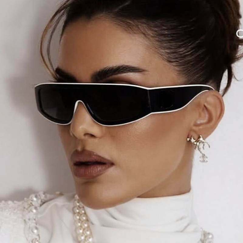 2025 Trendy Cat Eye Two Tone Sunglasses for Women Stylish UV Protection Shades