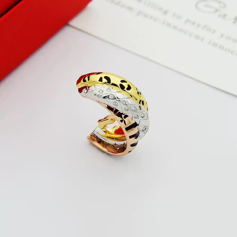 Designer Single-Earring Set - European Style Leopard Patterned Luxury Jewelry With Box Included