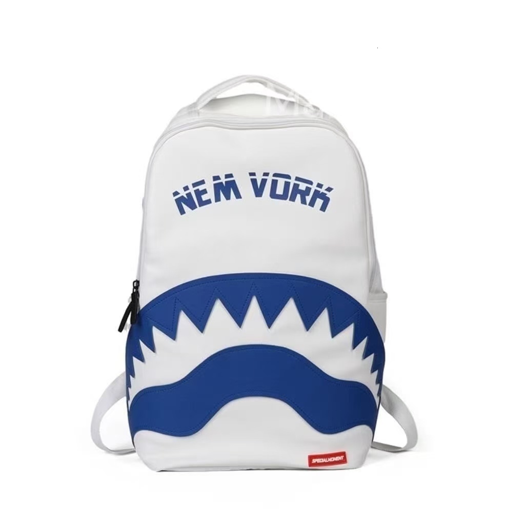 Designer Spraygrounds Spoof Shark Sports Backpack Hot Girl Student Transparent Large Capacity Trendy Brand School Bag Casual Travel