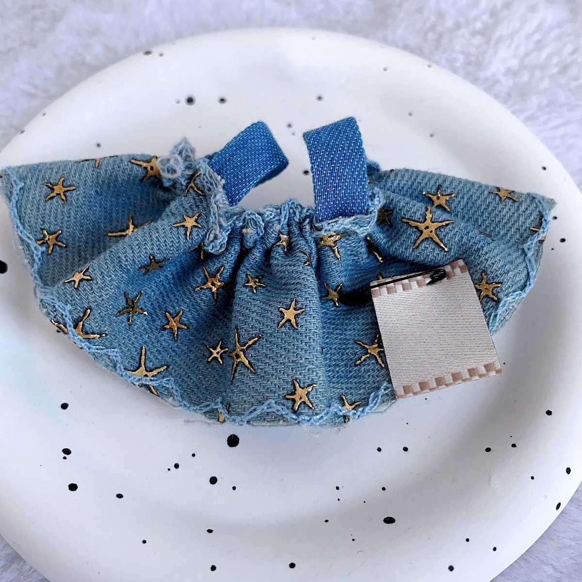 Labubu Clothes For 30 V2V1 17cm Doll And 10cm Cotton Doll Blue Denim Suspender Skirt For Clothing Labubu Doll Clothing Accessories X250826