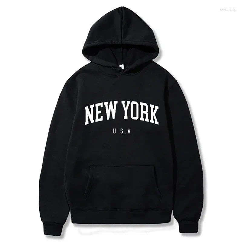 Men's Hoodies YORK Autunm Winter Printed Hoodie Brand Hoody Clothes Vintage Fashion Casual Street Unisex Long Sleeve Pullovers