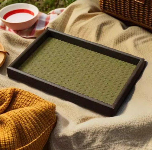 Wooden Leather Earring Entryway Necklace Bracelet Jewelry design Display Tray