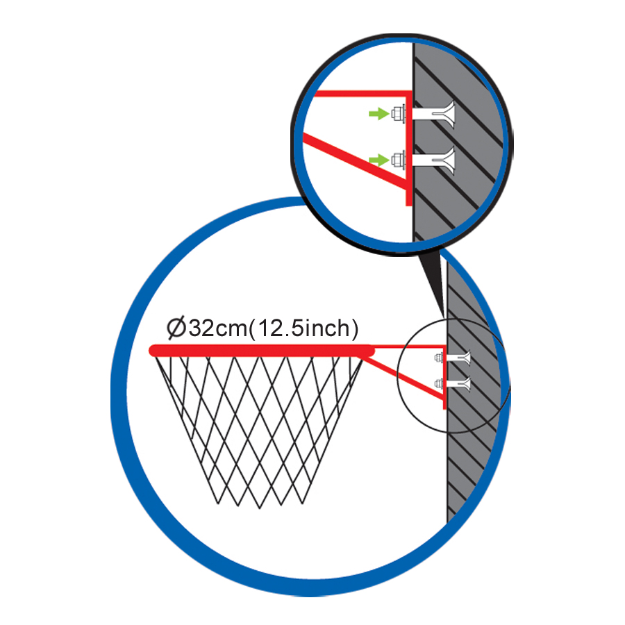 Other Toys Kids Basketball Hoop Set with Ball & Pump - Indoor Outdoor Fun Toy for Children