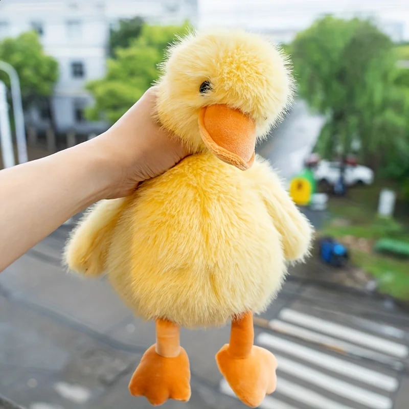 Cute Cuddly Fluffy Yellow Duck Plush Toy Soft Stuffed Doll Kids Birthday Gift Home Bedroom Decor for Toddlers Girls Boys 250827