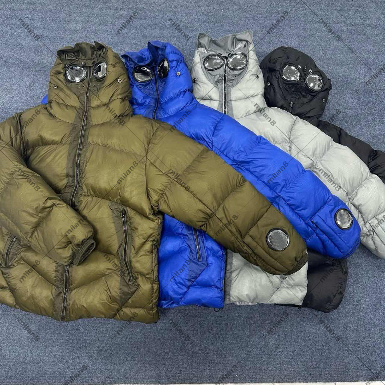 mens designer jacket puffer jacket zipper hoodies glasses casual pullover company winter cotton padded jacket