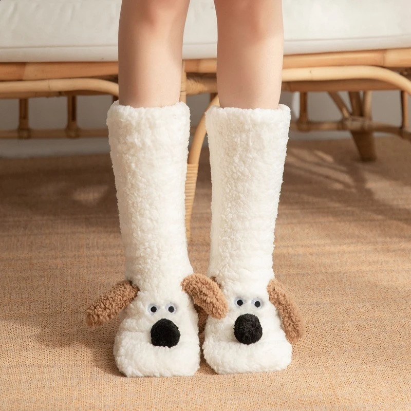 Dog Snow Socks Floor Socks Cartoon Adult Sleep Socks WinterSocks Leg Covers Carpet Slippers Socks Couple Socks Christmas Gif250827