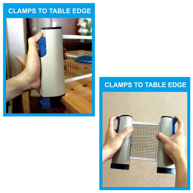 Retractable Portable Ping-Pong Net & Rack - Durable Plastic for All Tables