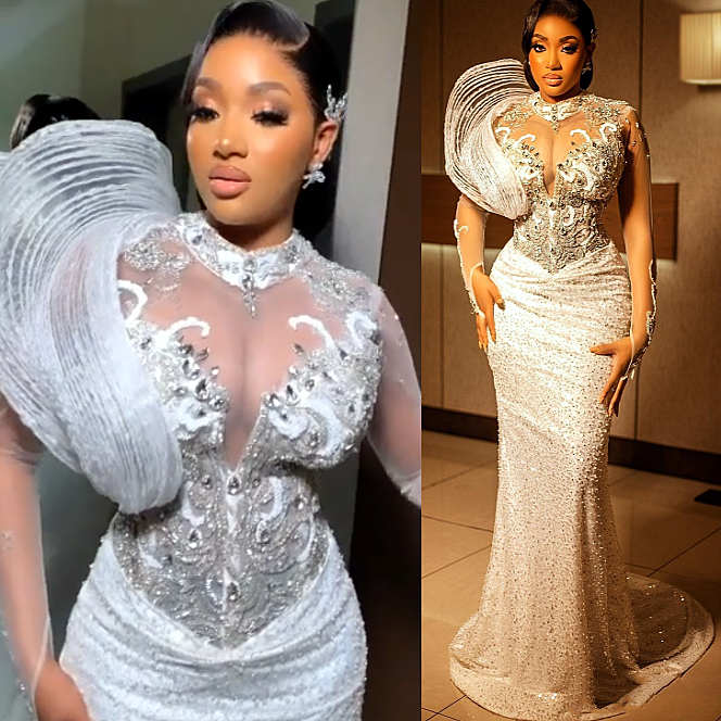 Mermaid Ivory Plus Size Prom Dresses 2025 Beaded Crystals Lace Stylish Evening Formal Party Second Birthday Engagement Gowns Dress For Special Occasio