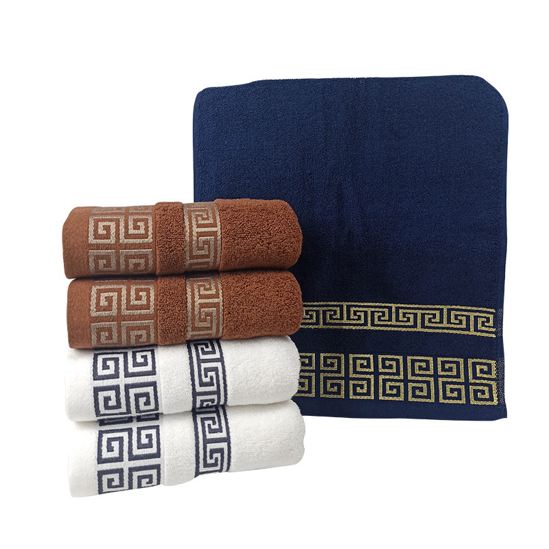 Personalize your soft experience Pure cotton bath towel set with checkered jacquard cut-out face towels - custom pure wool bathroom essentials