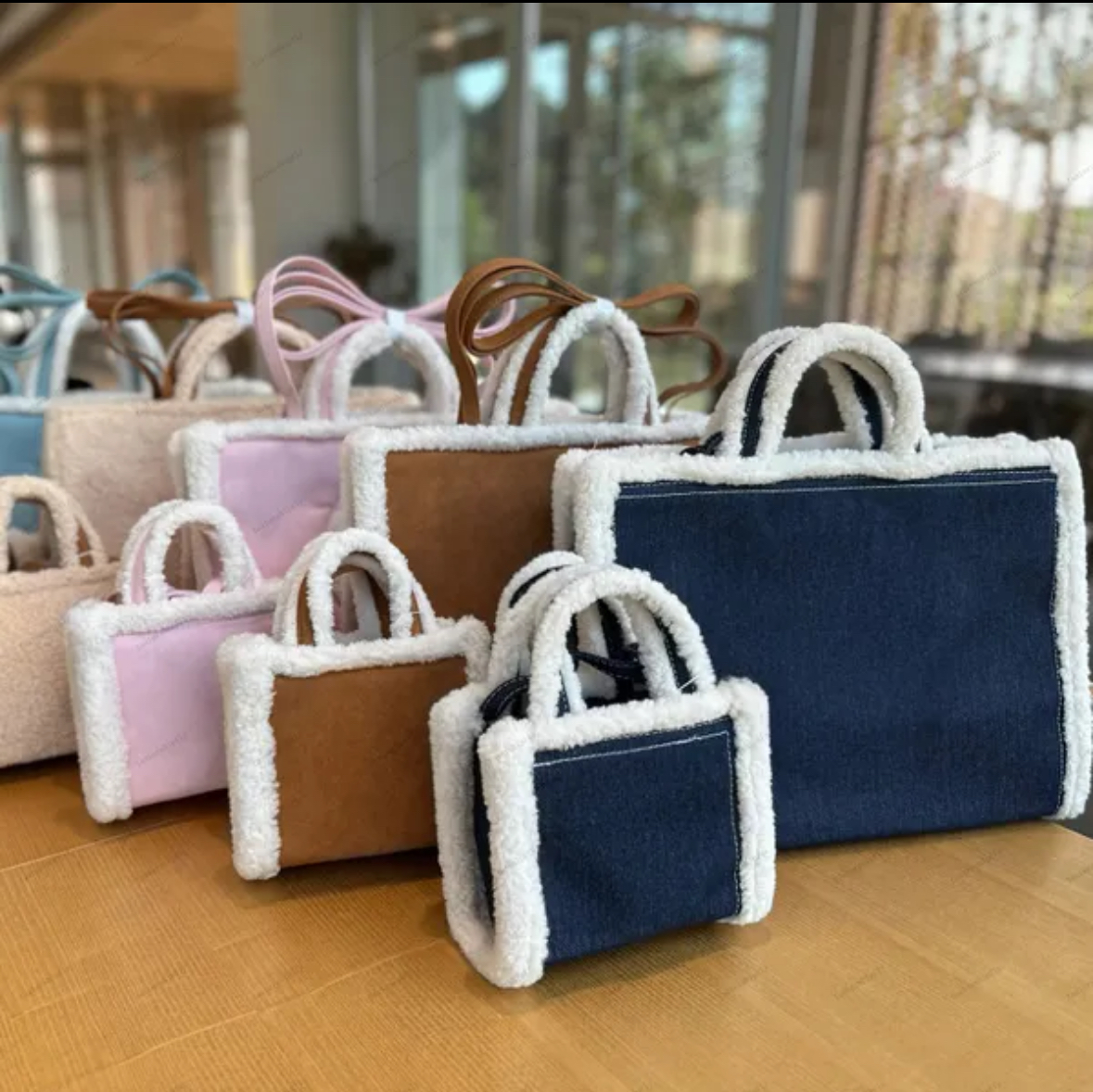 Designer Winter bags ONNUK Fur Tote Bag for Women - Available in Two Sizes