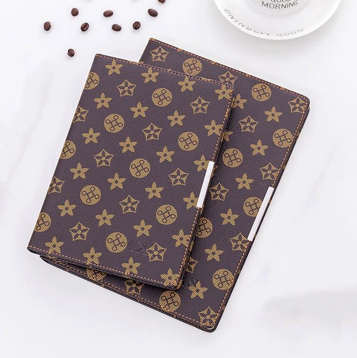 16-18 Notebook Trendy Printed Leather Cover Journal Student Portable Business Diary 250818