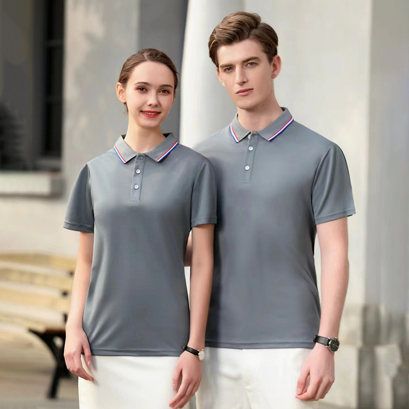 Customized silk and cotton multi-color seamless collar enterprise workwear POLO shirt printed summer wholesale