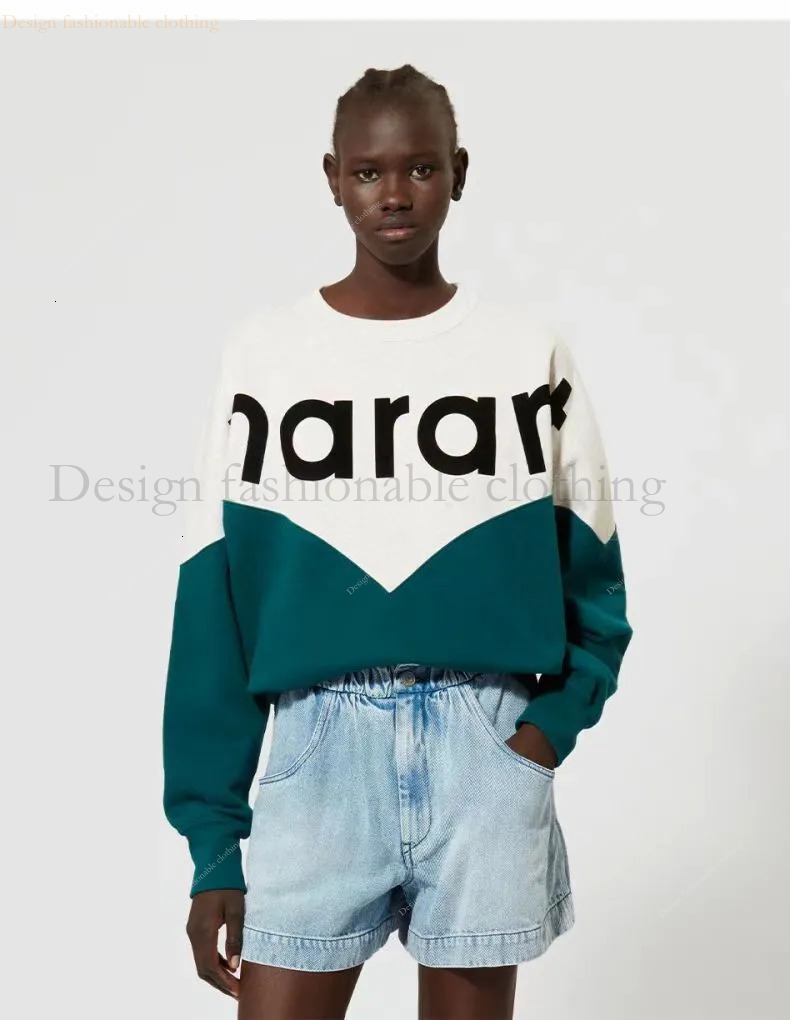 Marants Sweatshirts Top Quality 2025 Early Autumn New Classic Fleece Stand Collar Purple High Neck Cotton Women Luxury Designer Loose Hoodie Pullover Sweater 549