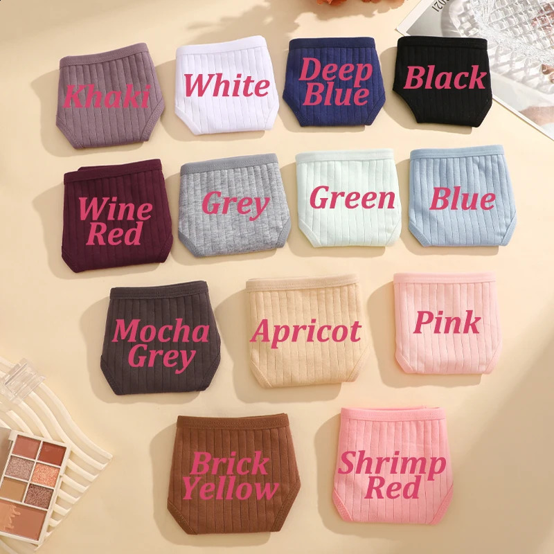 8Pcs/Set Cotton Seamless Thongs For Women Sexy Low Rise Solid Color Breathable Pantys Female Comfortable Soft GString Underpant250826