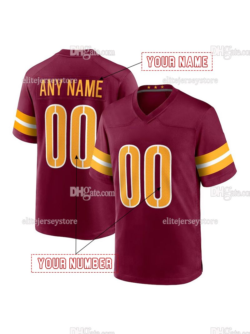 Personalized Custom Football Jersey Jayden Daniels Terry McLaurin Sean Taylor Darrell Green Robinson Jr. Ekeler Bobby Wagner Deebo Samuel Sr. sportsteamsjerseys