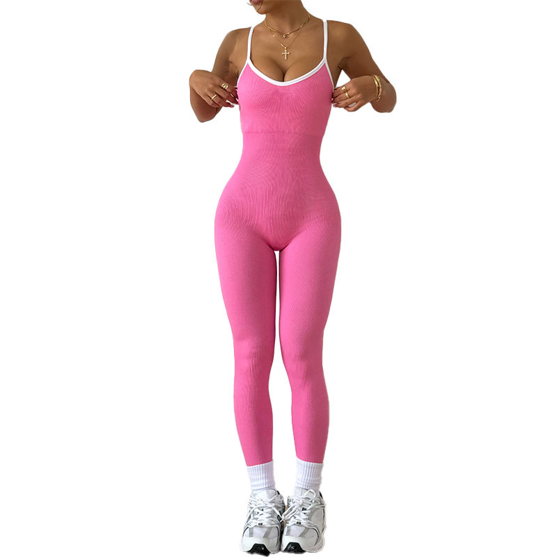 High-Impact Sports Onesie with Fast Drying Fabric Available in Soft Pink Shade
