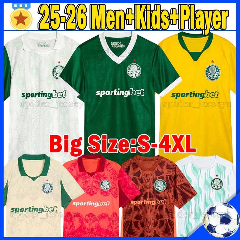 XXXL 4XL 25 26 ESTEVAO Soccer Jerseys 2025 2026 Palmeiras Cup LOPEZ THALYS LAZARO Football Shirts MAURICIO G.GOMEZ PAULINHO PAULINHO Men Women Uniforms Kids Kits sets