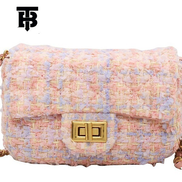 TB BHULAMTE Designer Luxury Women's New Small Fragrant Wind Bag Handbag Mini Fashion Cotton And Hemp Crossbody Bag Small Bag Cute Shoulder Bag