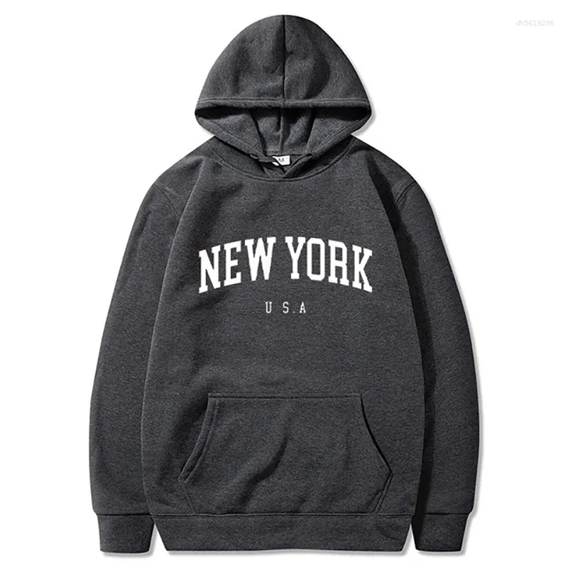 Men's Hoodies YORK Autunm Winter Printed Hoodie Brand Hoody Clothes Vintage Fashion Casual Street Unisex Long Sleeve Pullovers