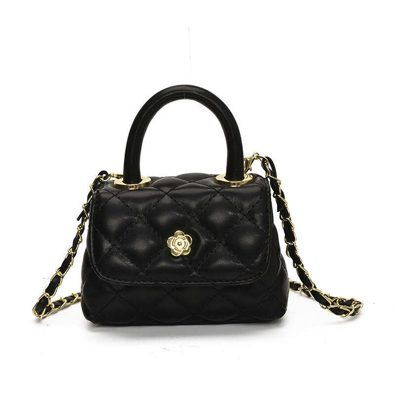Handbag Korean Style Small Chanel Camellia Fashion Chain Quilted Mini Coin Purse Versatile Casual Crossbody Bag for Women