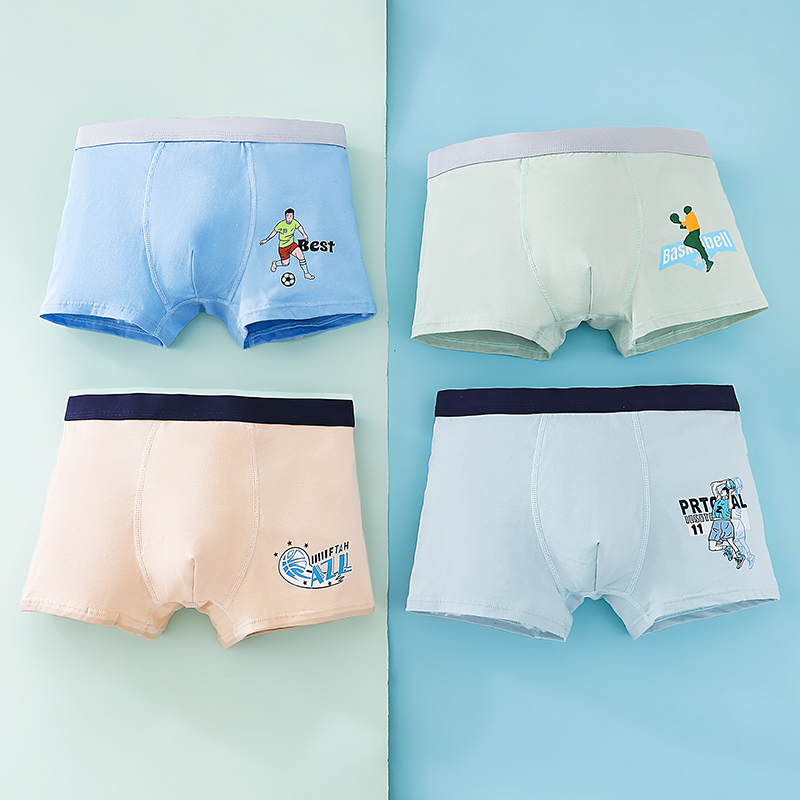 Soft Comfortable Boys' Cotton Briefs - Ideal Fit for Teenagers Combination of 4 items - SN02