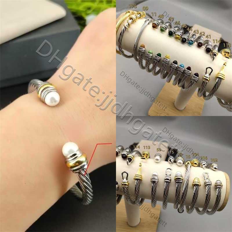 2025 Silver Twisted Cuff Bangle Fashion Bracelets Charm hook 5MM Wire Woman Designer Source factory Cable Mens Jewelry Exquisite Simple Accessories for Women