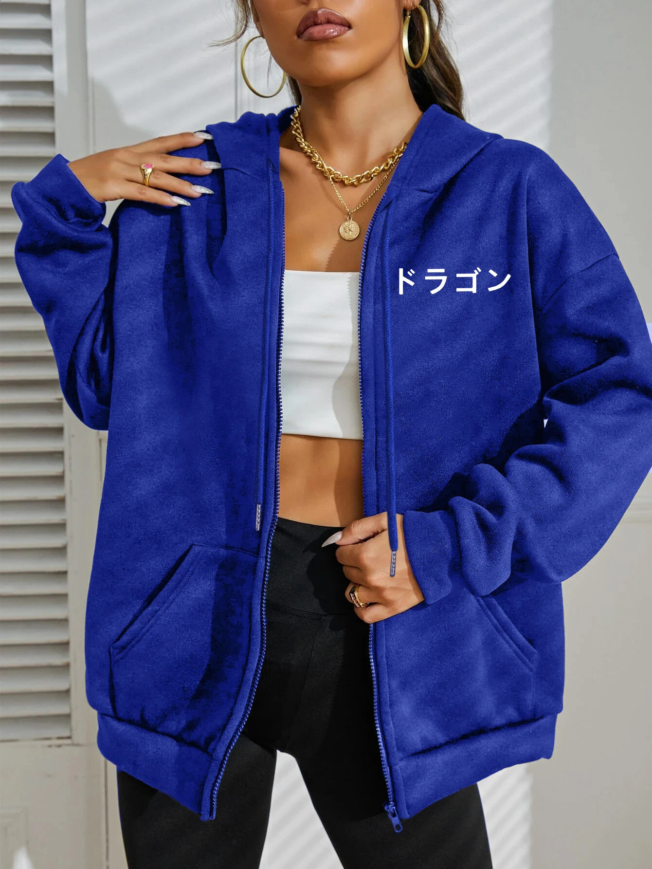 World Of Dragon Special 1990 Pattern Women Zipper Hoodie Trendy Fleece Hoody Casual Autumn Sportswear Retro Loose Streetwear 250827